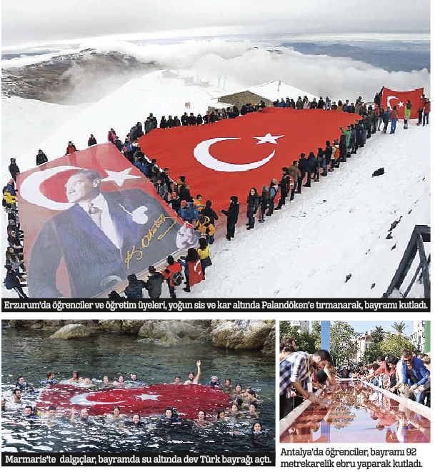 Yurdun her köşesinde hep aynı coşku yaşandı